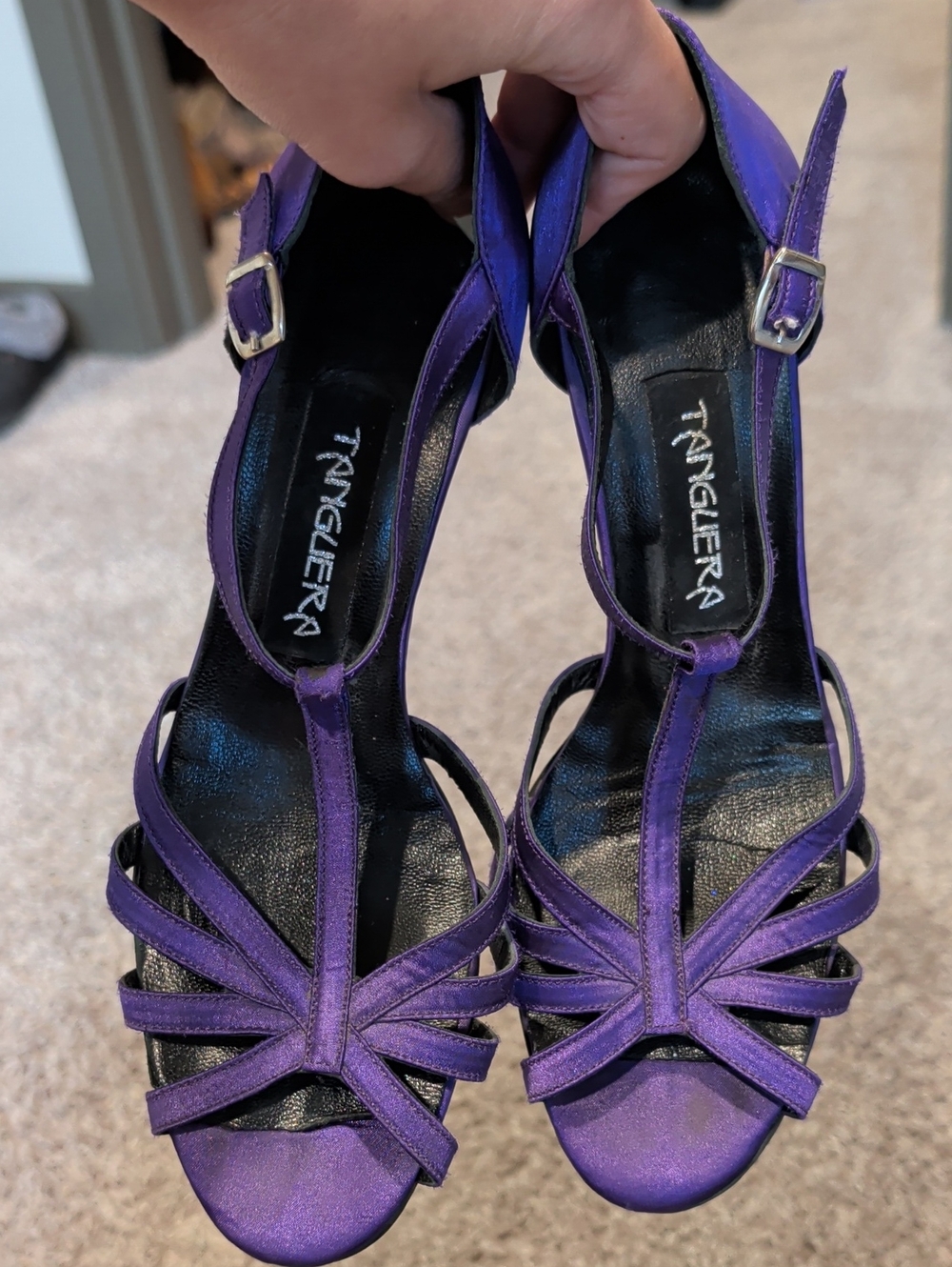 Purple Strappy Heeled ✨Salsa Dance✨ Shoes 💃🏻